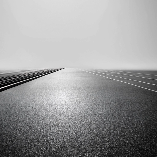 Black And White Background Image Of A Road Representing Digital Transformation Journey