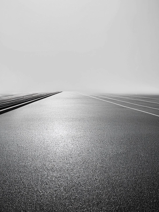 Black And White Background Image Of A Road Representing Digital Transformation Journey